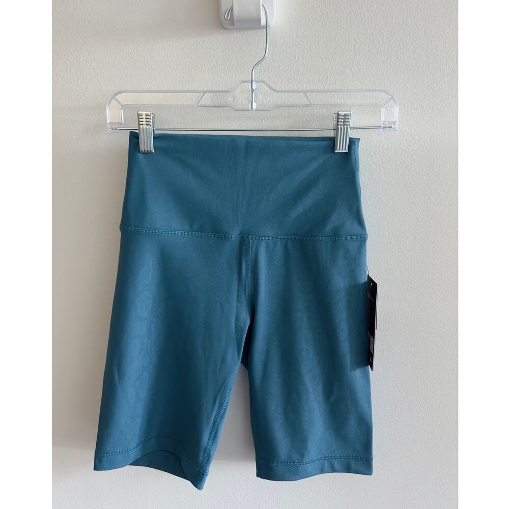 NWT: 90 Degree - Women's Teal, Elastic Free, High Rise Bike Shorts (size S)